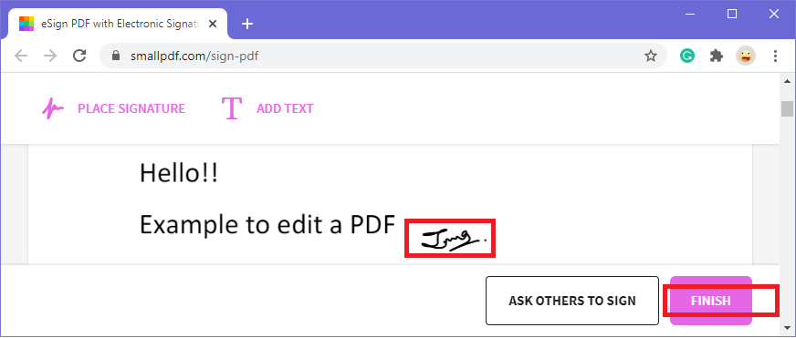 Add Signature to PDF