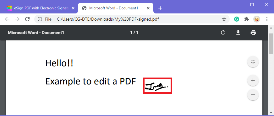 creating a pdf signature