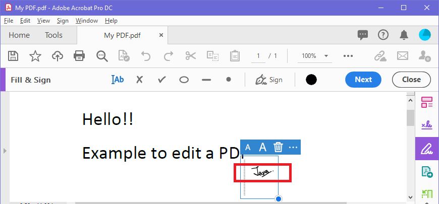 Add Signature to PDF
