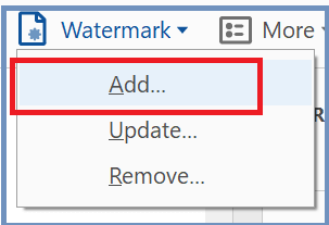 Add Watermark in PDF