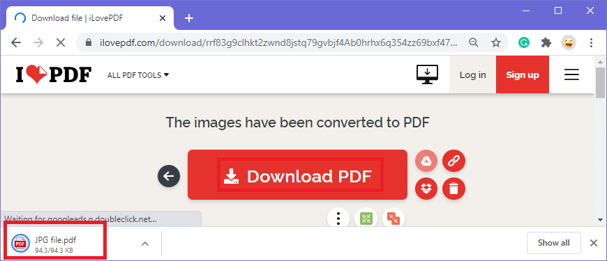 Convert JPG to PDF