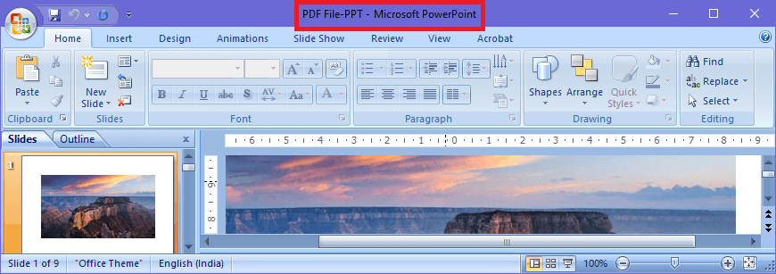 Convert PDF to Powerpoint