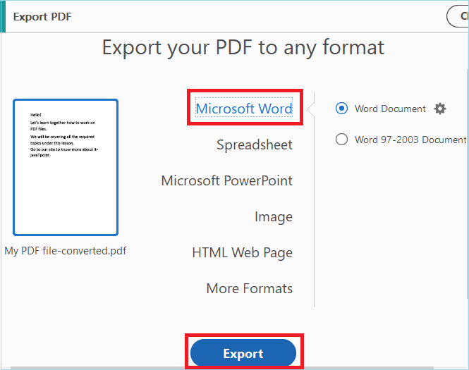 How to Convert PDF to Word Javatpoint