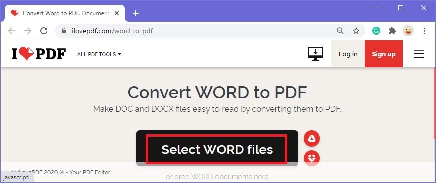 Convert Word to PDF