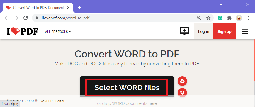 convert word to pdf online