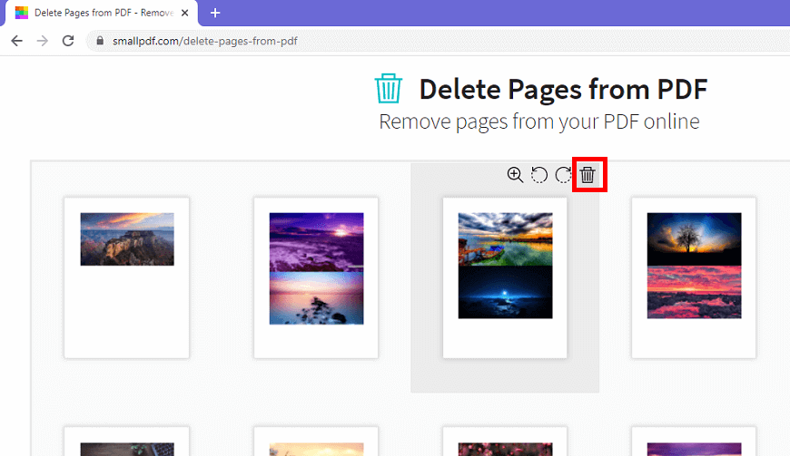 Delete a Page in PDF