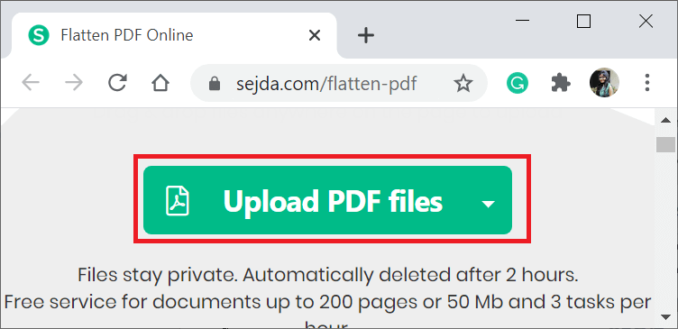 Flatten a PDF