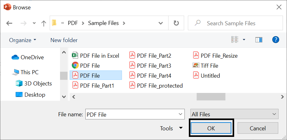 Insert PDF into PowerPoint