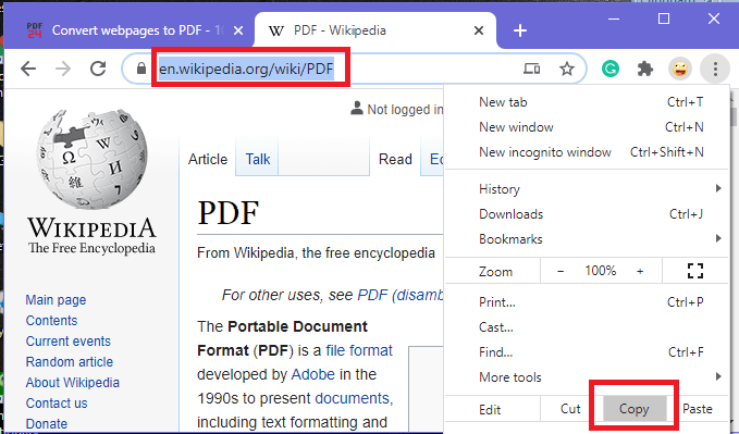 Save a Webpage as a PDF