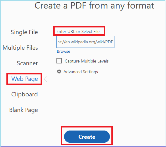 Save a Webpage as a PDF
