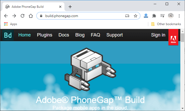 Выберите особенности характерные для adobe phonegap