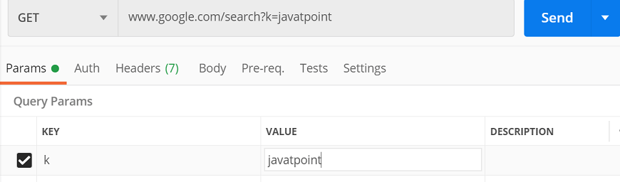 Request Parameters In Postman Javatpoint