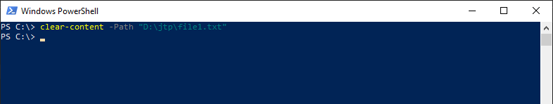 PowerShell Clear-Content