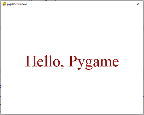 Pygame Text and Font