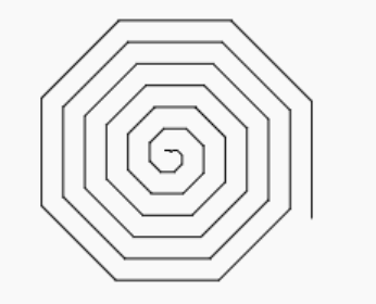 Drawing a Spiralling Polygon using Turtle in Python