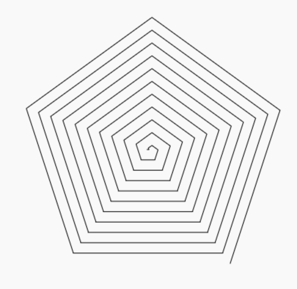 Drawing a Spiralling Polygon using Turtle in Python