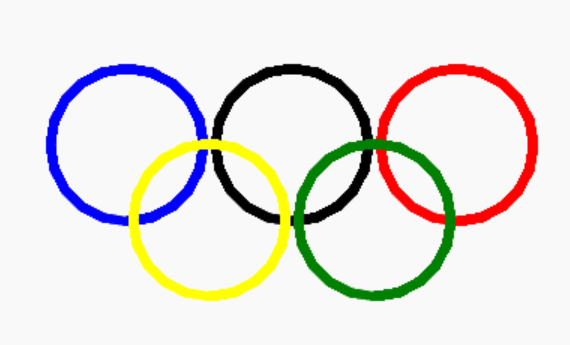 Drawing the Olympic Symbol in Python using Turtle