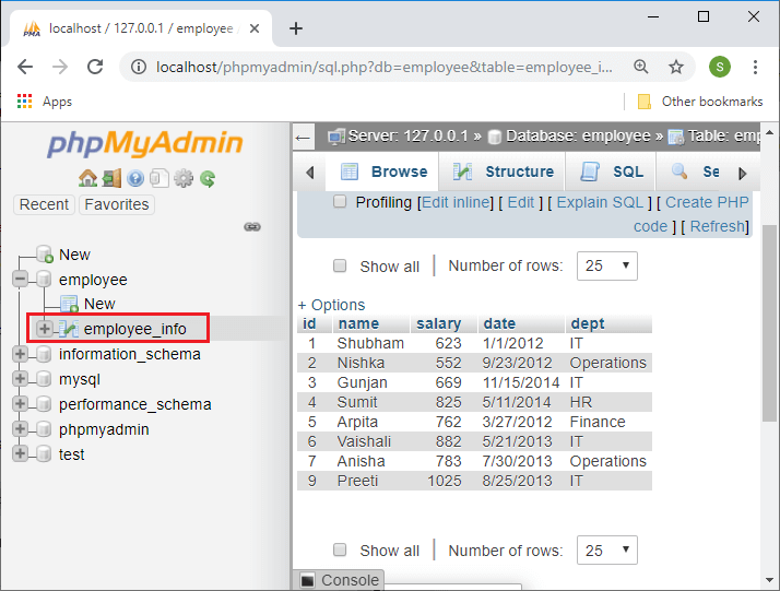 R Database