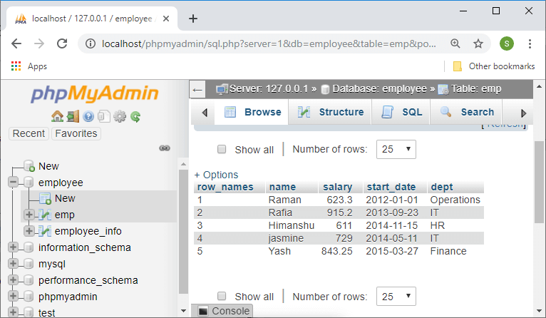 R Database