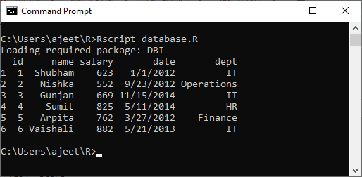 R Database