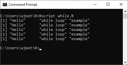 R While Loop