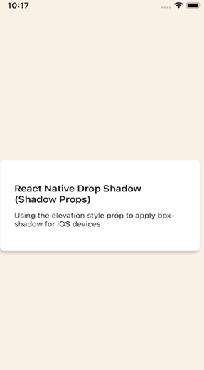 Box shadow in React Native