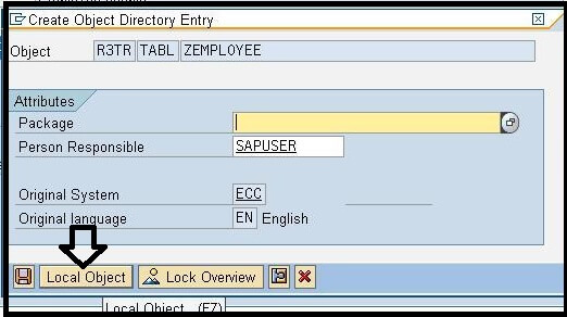 Creating the First table in ABAP Dictionary