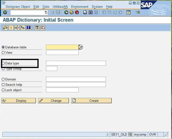 SAP ABAP Data Elements