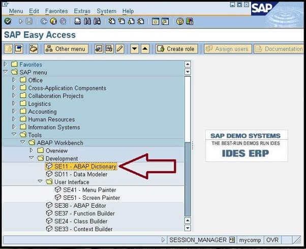 SAP ABAP Dictionary