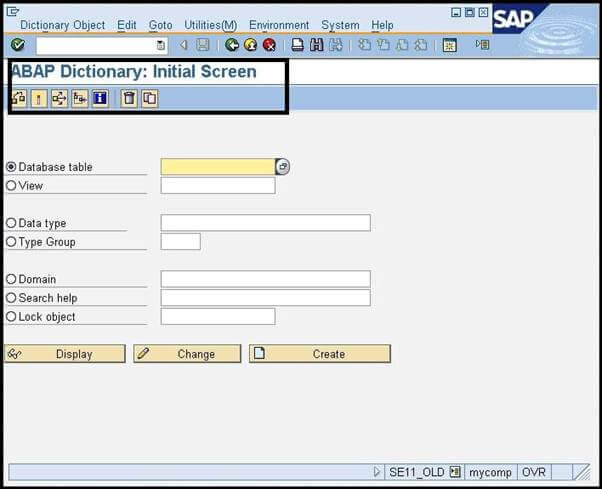 SAP ABAP Dictionary