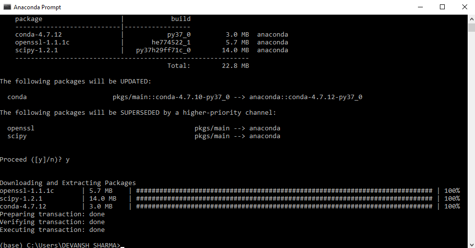 scipy install