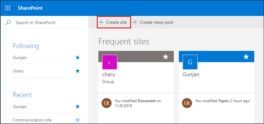 Create a site collection in SharePoint 4