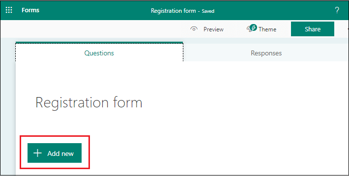 Create Microsoft FORMS in SharePoint