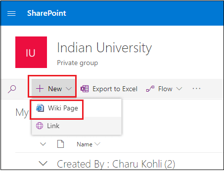 Creating a Wiki page Library in SharePoint