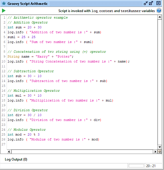 SoapUI Operator Using Groovy Script