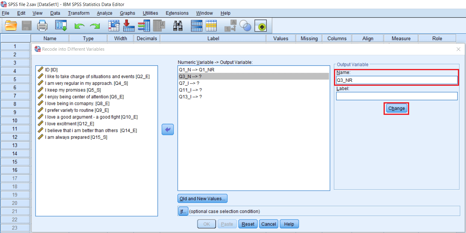 spss version 25 recoding variable you tube tutorial