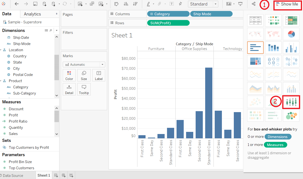 Tableau Box Plot