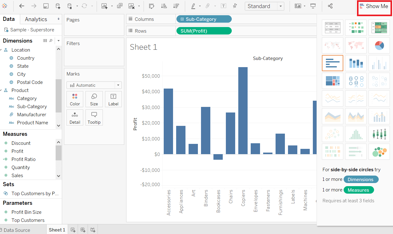 Bullet Chart In Tableau