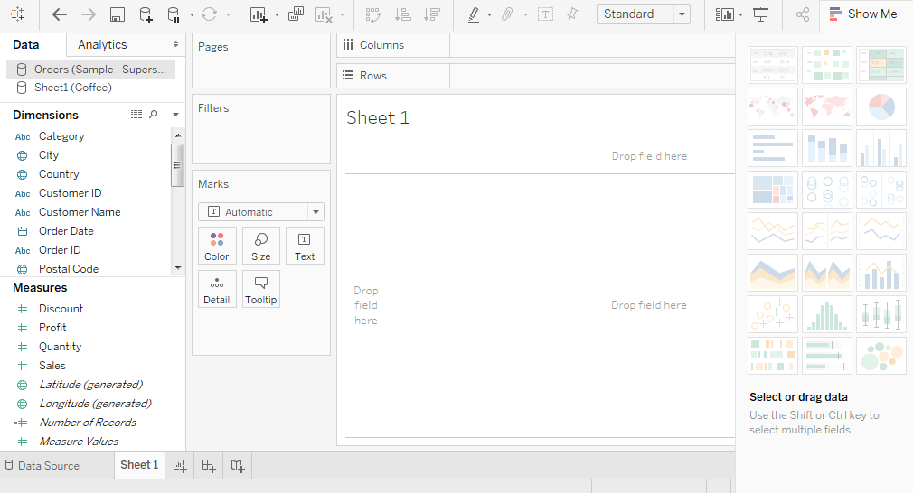 Tableau Data Connection with Microsoft Excel