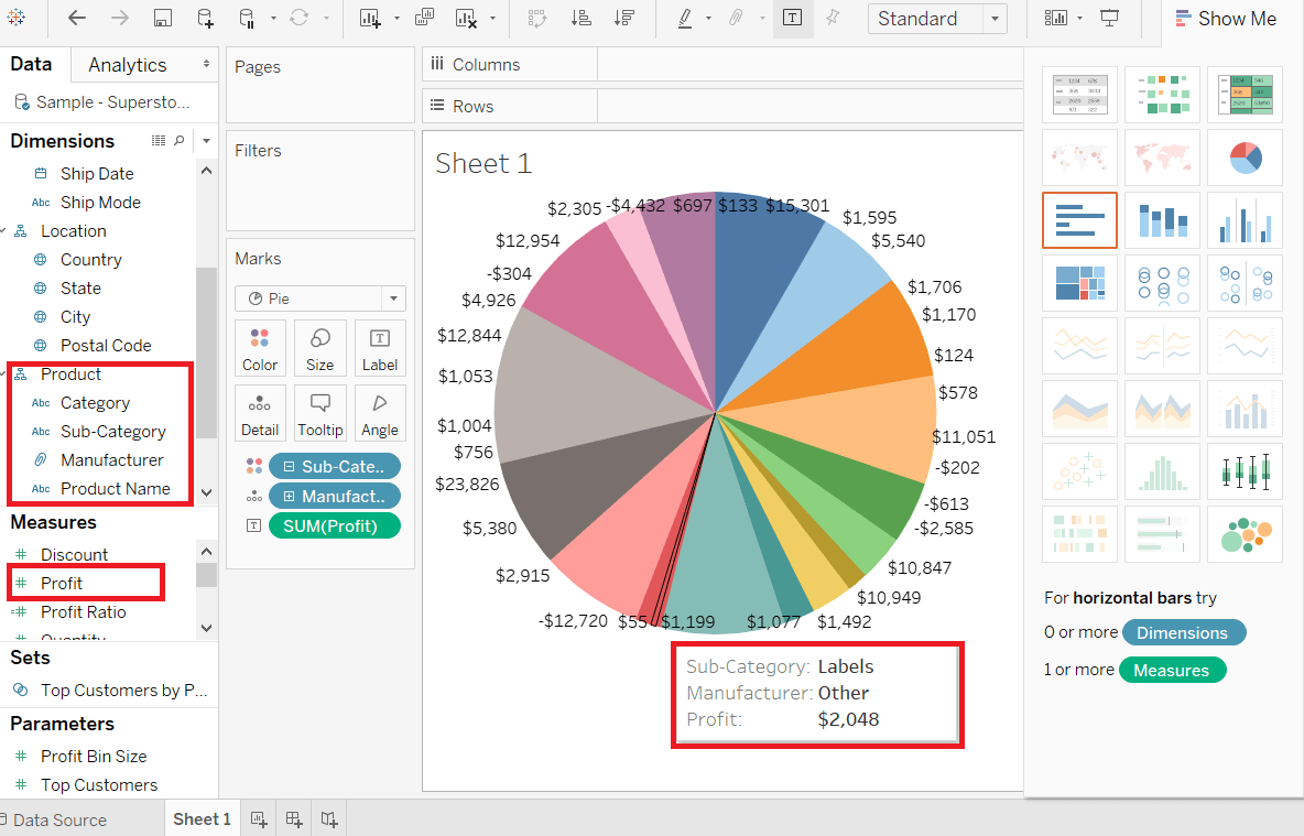 Tableau Pie Chart