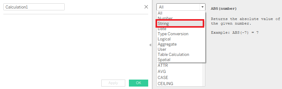 Tableau String Calculations