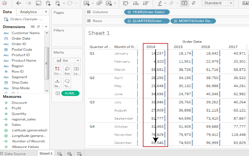 Tableau Table Calculations