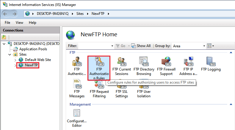 Centralized FTP Connection