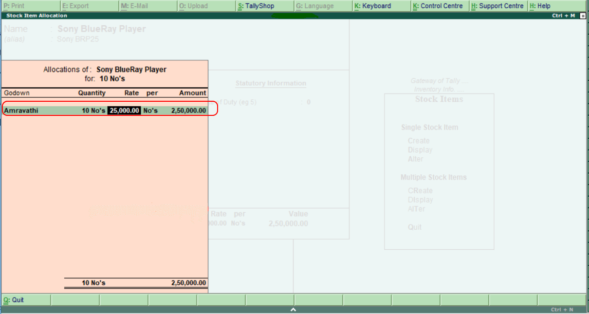 How to Create Stock Items in Tally ERP 9