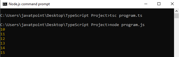 TypeScript Indefinite Loops