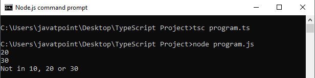 TypeScript Switch Statement