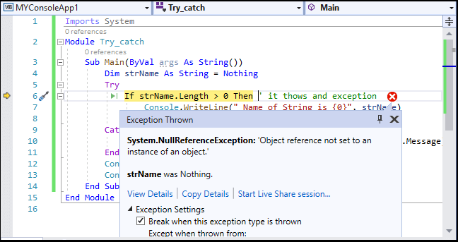error handling code in vb.net