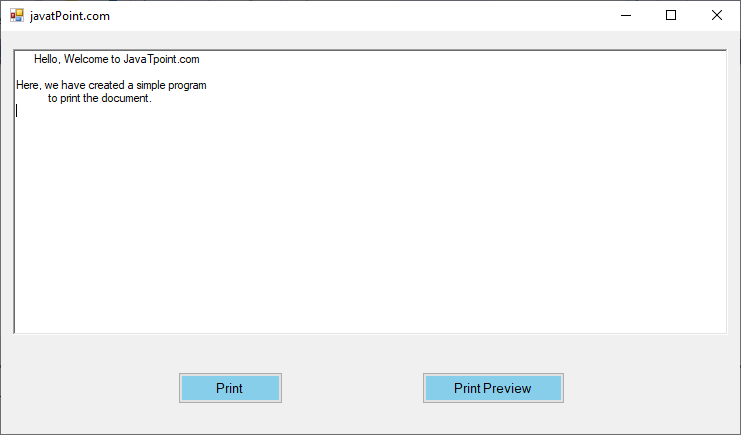 VB.NET Print Dialog Box