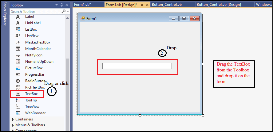how that will help create textbox control at playback at vb.net