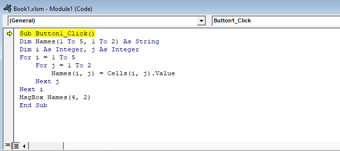 VBA Arrays